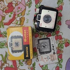 Vintage Kodak Brownie Bullet Camera with Original Box and Instructions